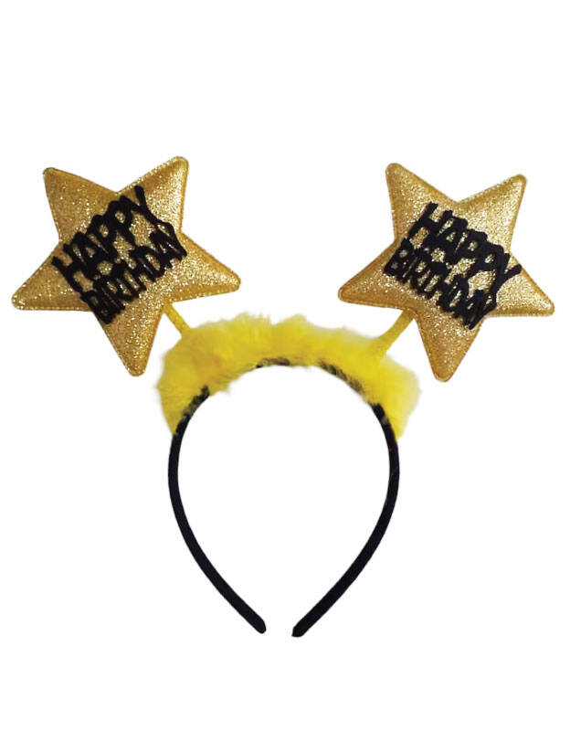 Yıldız Şekilli Happy Birthday Taç