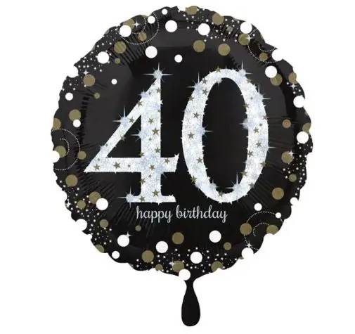 Amscan 40 Yaş Happy Birthday Holografik Folyo Balon
