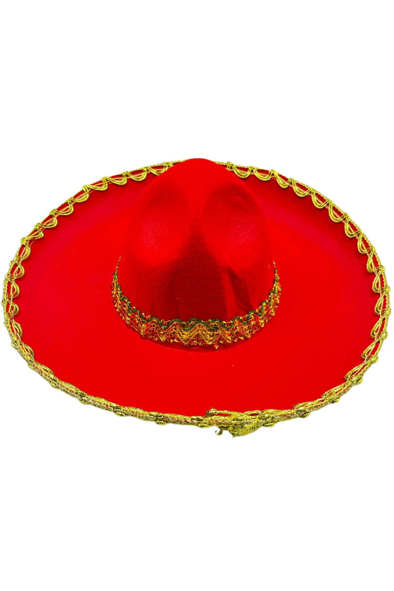 Kırmızı Meksika Parti Şapkası Lüks
