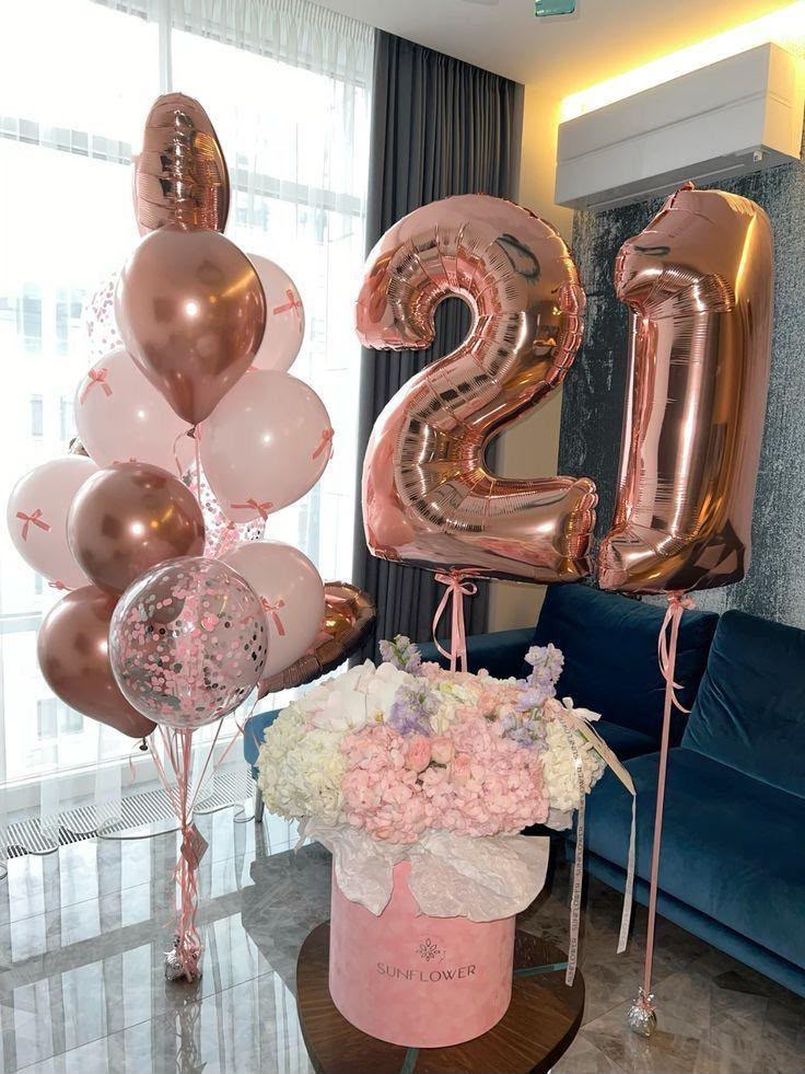 Kişiye Özel Rakam Balon Buketi – İstenilen Renk ve Yaş Seçenekli Helyum Balon Seti