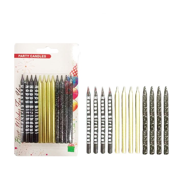 İnce Happy Birthday Baskılı Simli 3 Model