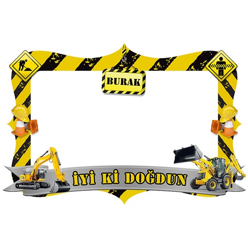 İnşaat Temalı Kişiye Özel Hatıra Çerçevesi