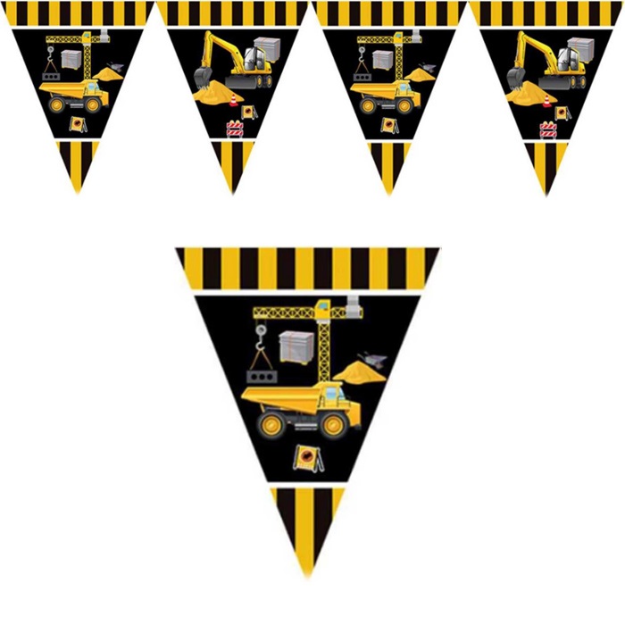 İnşaat Temalı Bayrak Flama