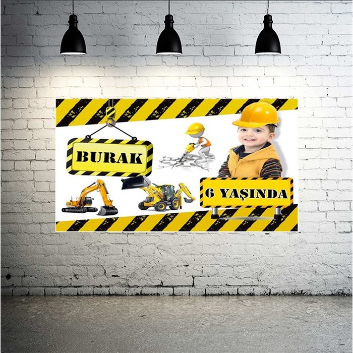 İnşaat Temalı Kişiye Özel Afiş