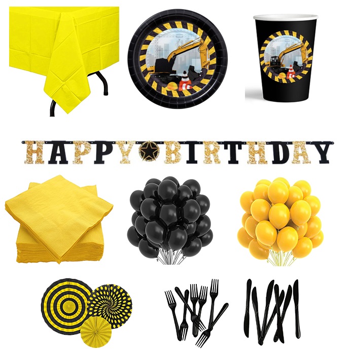 İnşaat Temalı Parti Seti 8 Kişilik