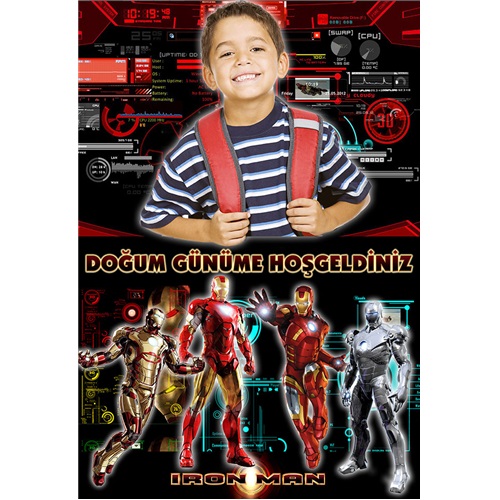 Iron Man Kişiye Özel Pano