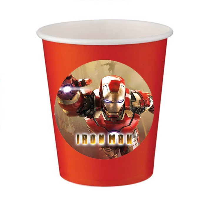 İron Man Temalı Karton Bardak