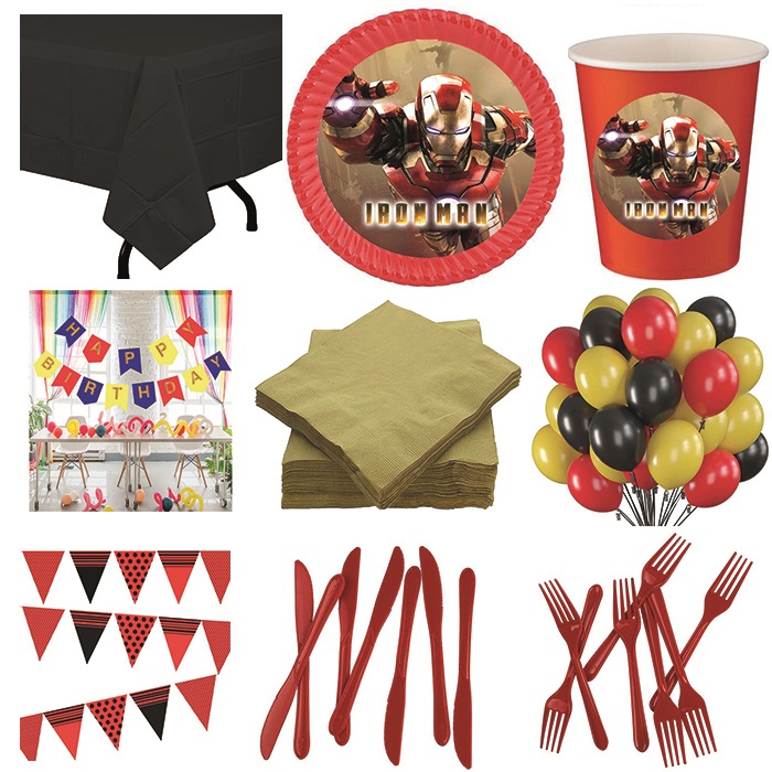 İron Man Temalı Parti Seti 24 Kişilik