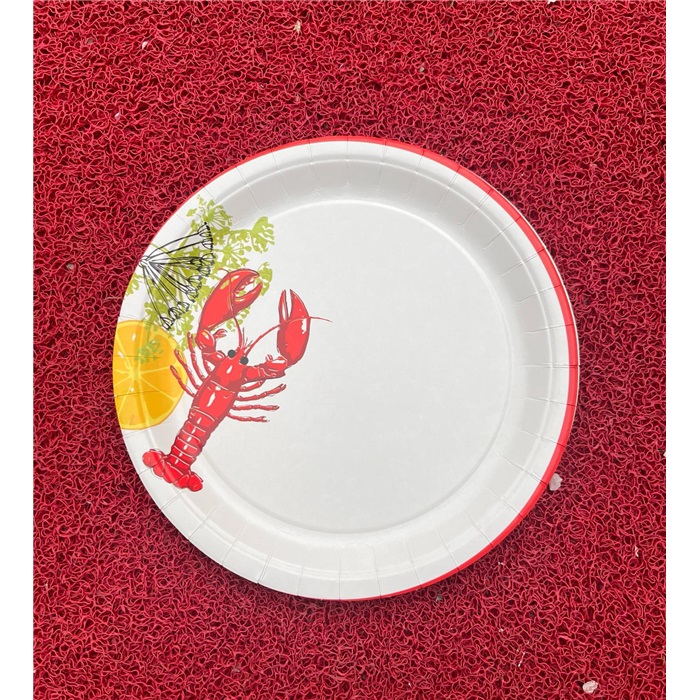 Istakoz Baskılı Servis Tabağı