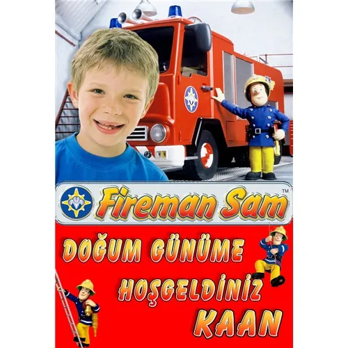 İtfaiyeci Sam Kişiye Özel Karşılama Panosu