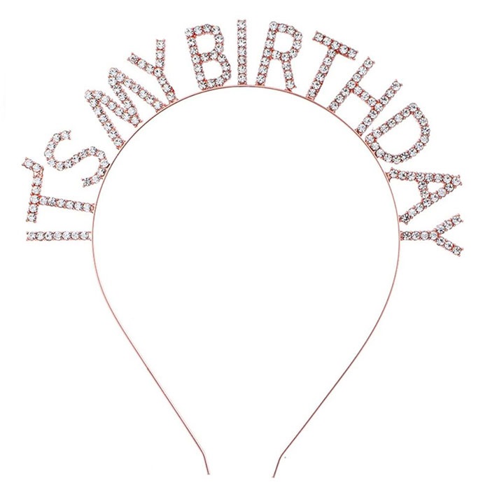 Its My Birthday Kristal Taşlı Taç