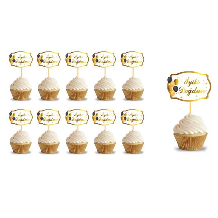 İyi Ki Doğdun Baskılı Kürdan Süs