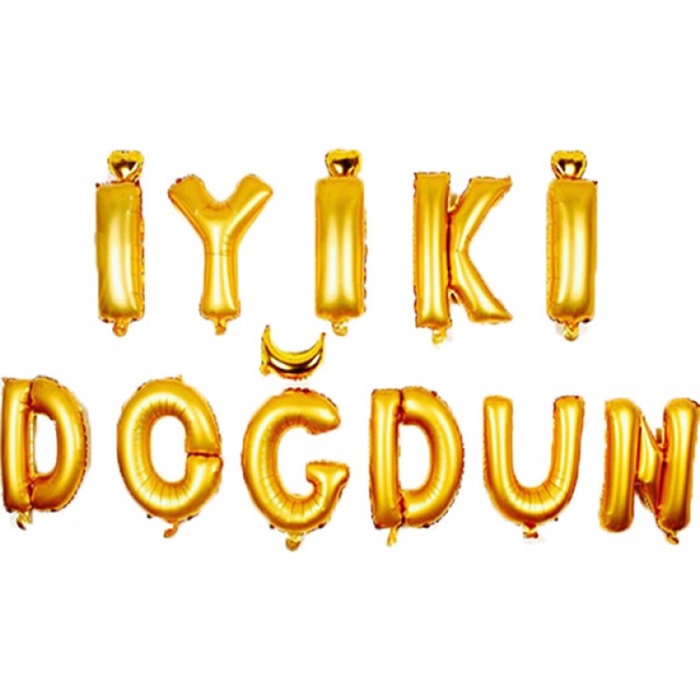 Gold Renkli İyi Ki Doğdun Folyo Balon