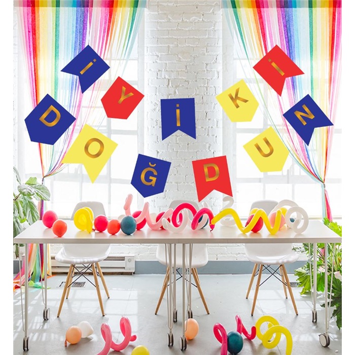 Renkli İyi Ki Doğdun Yazı