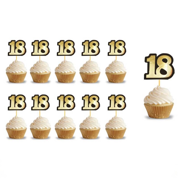 Kürdan 18 Yaş Siyah Altın Varaklı 10 Parça