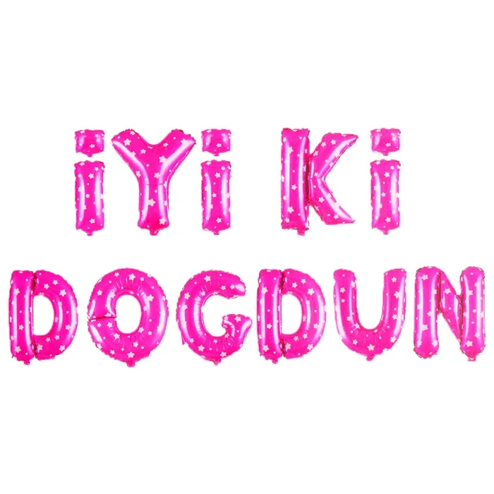 İyi Ki Doğdun Yazılı Pembe Puanlı Balon