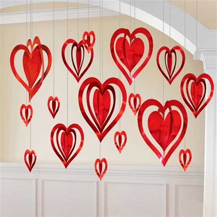 3 Boyutlu Kalp Asma Süsler