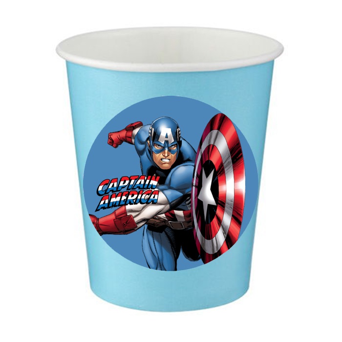 Kaptan Amerika Temalı Bardak