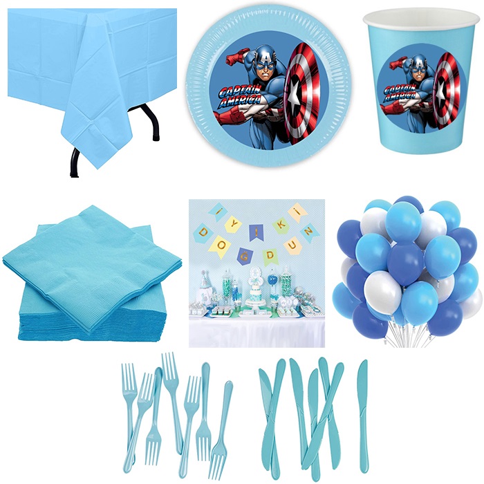 Kaptan Amerika Parti Seti 8 Kişilik