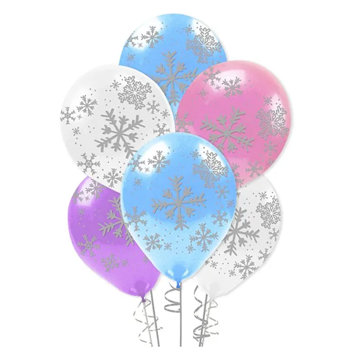Kar Taneleri Baskılı Balon