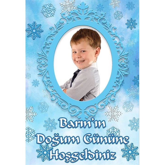 Kar Taneli Kişiye Özel Ayaklı Pano