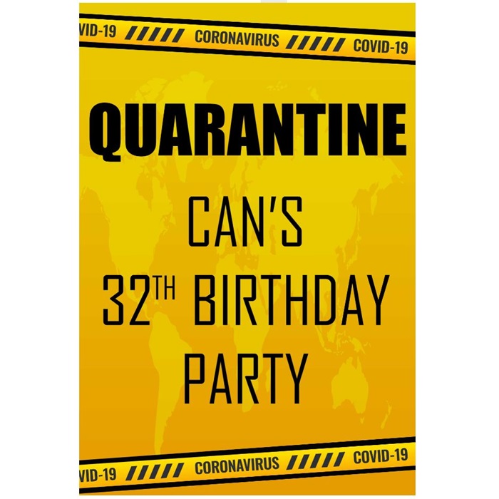 Karantina Kişiye Özel Ayaklı Pano