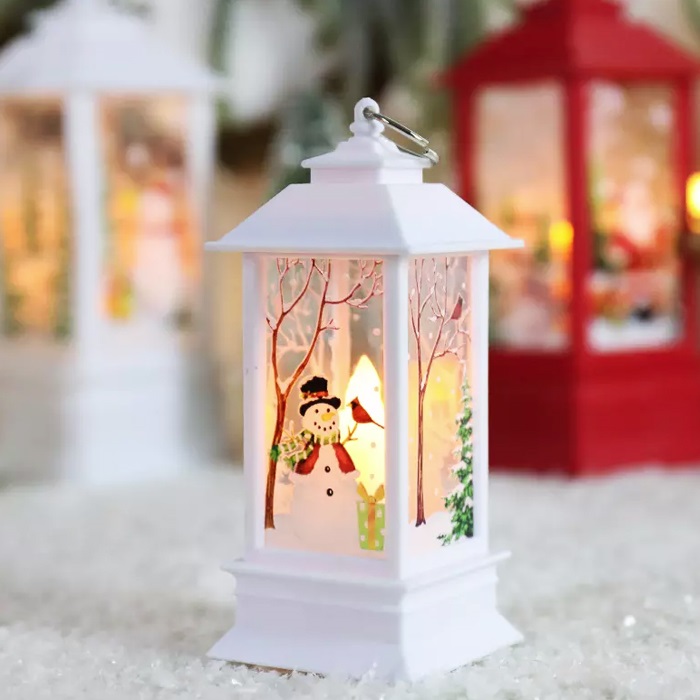 Kardan Adam Desenli Led Işıklı Lamba