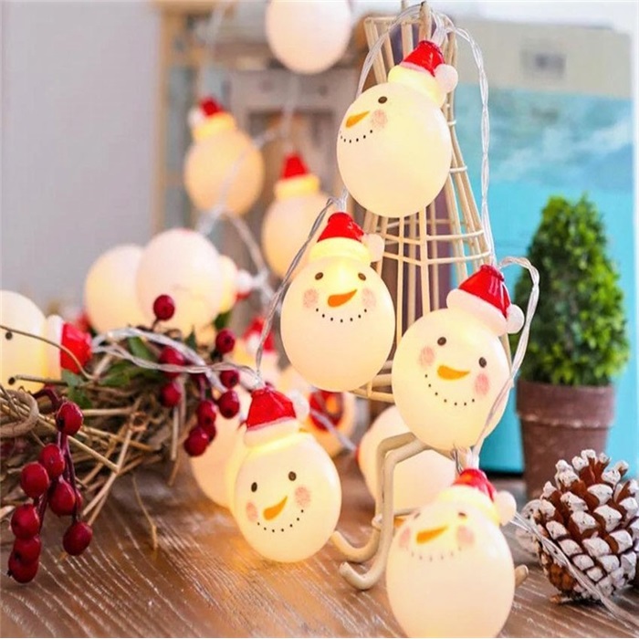 Kardan Adam Figürlü Sıralı Led Işık Dekoratif Lamba Aydınlatma