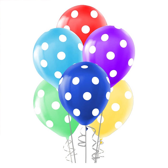 Karışık Puanlı Latex Balon