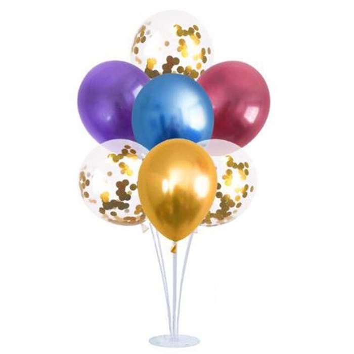 Karışık Renkli Konfetili Balon Ayaklı Balon Standı