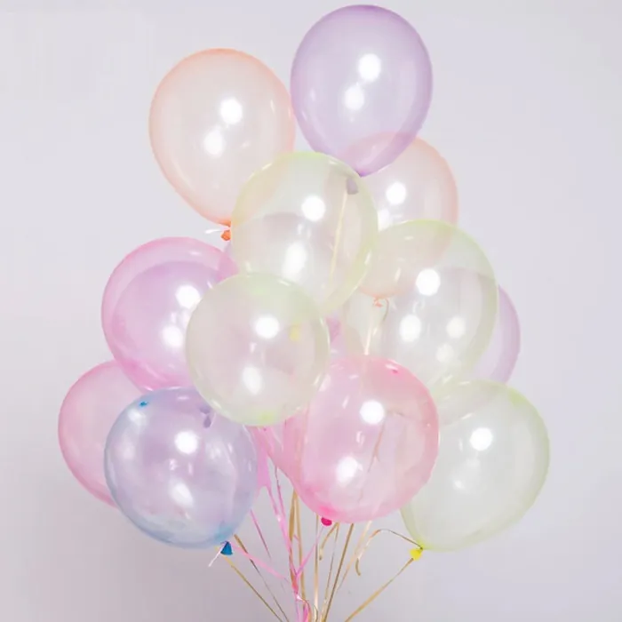 Şeffaf Karışık Renkli Balon