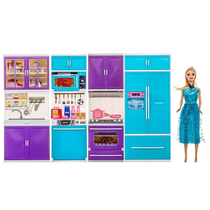 Karlar Ülkesi Bebek Ve 4 Lü Mutfak Seti