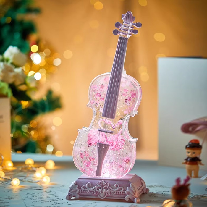 Keman Yüzen Kar Tanesi Müzik Kutusu