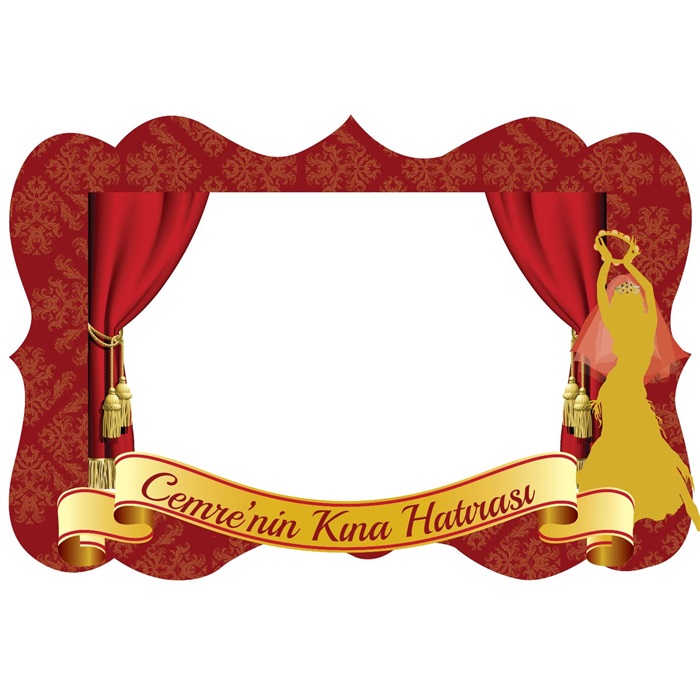 Kına Gecesi Kırmızı Özel Çerçeve