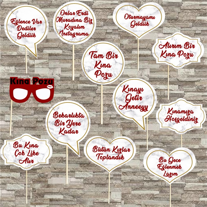 Kına Konseptli Konuşma Balonu