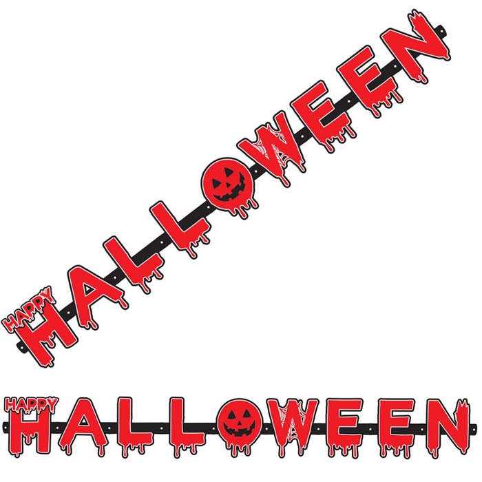 Kanlı Halloween Asma Yazı Süs