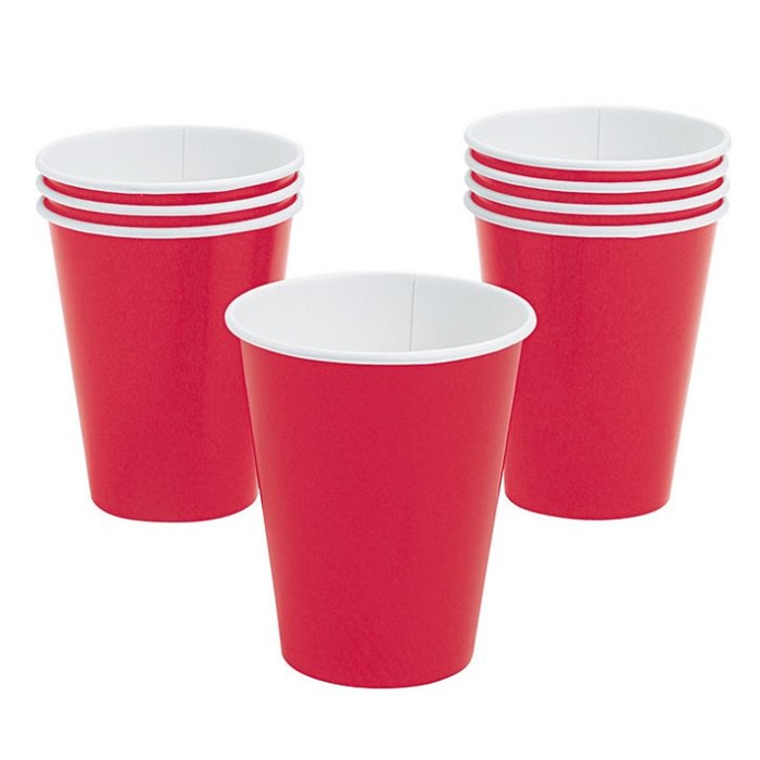 Kırmızı Karton Bardak