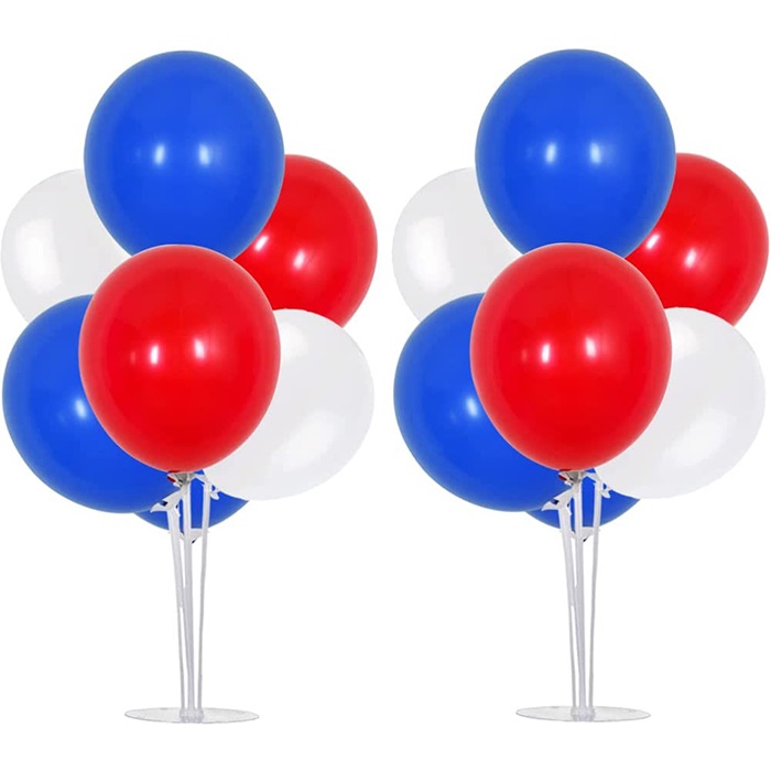 Kırmızı Lacivert Beyaz Renkli Balon Standı