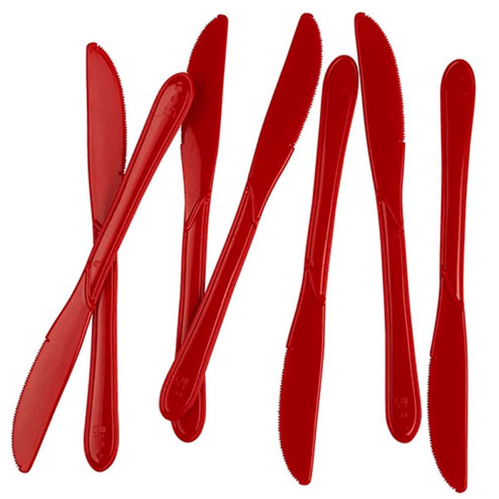 Kırmızı Plastik Bıçak