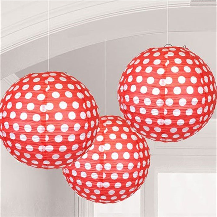 Kırmızı Puanlıtiyeli Fener Süs