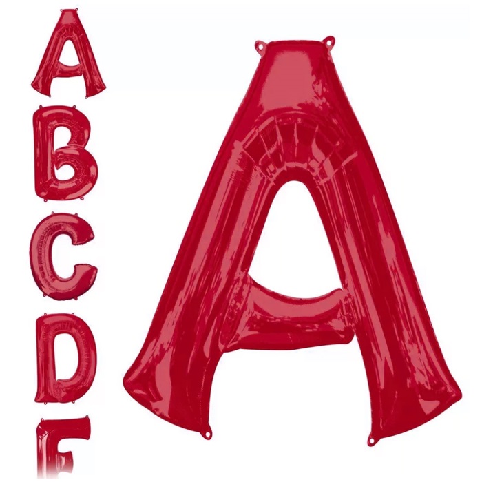 Kırmızı Renkli Harf Folyo Balon