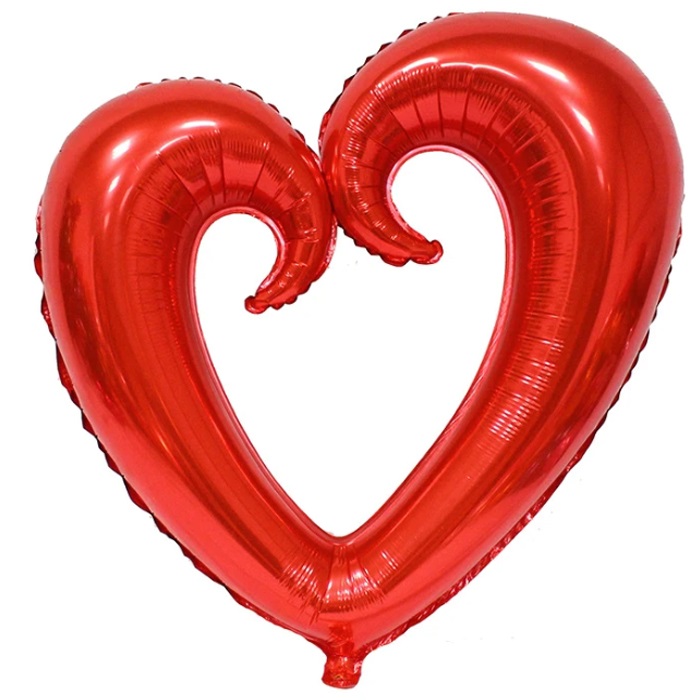 Kırmızı Renkli İçi Boş Kalp Folyo Balon