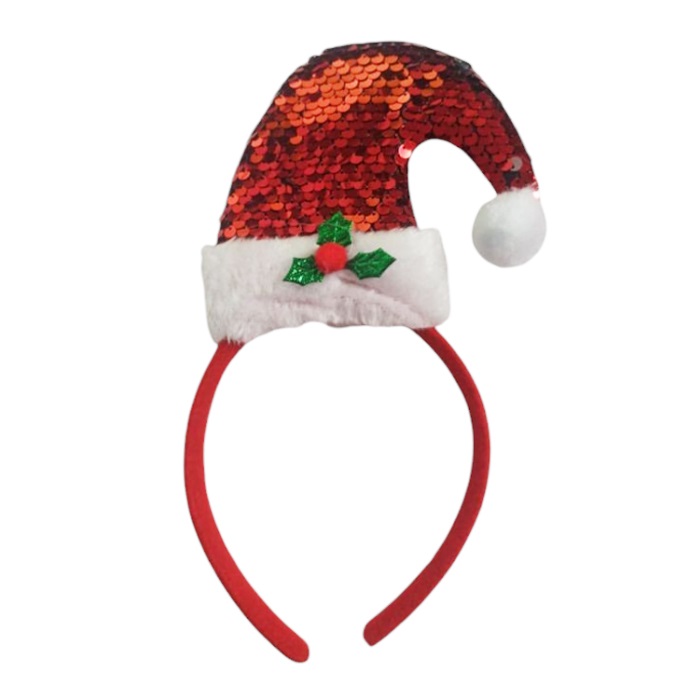 Kırmızı Renkli Pullu Yılbaşı Taç
