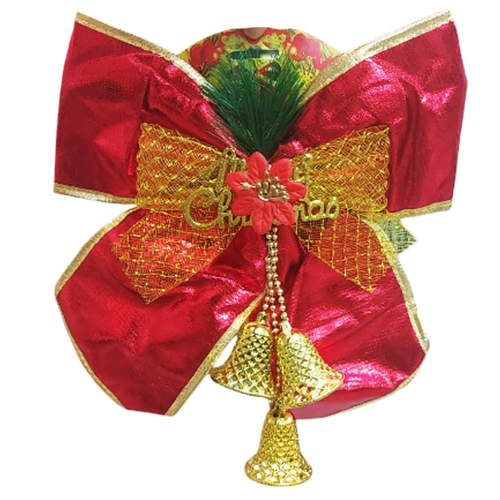 Kırmızı Renkli Süslü Fiyonk Süs