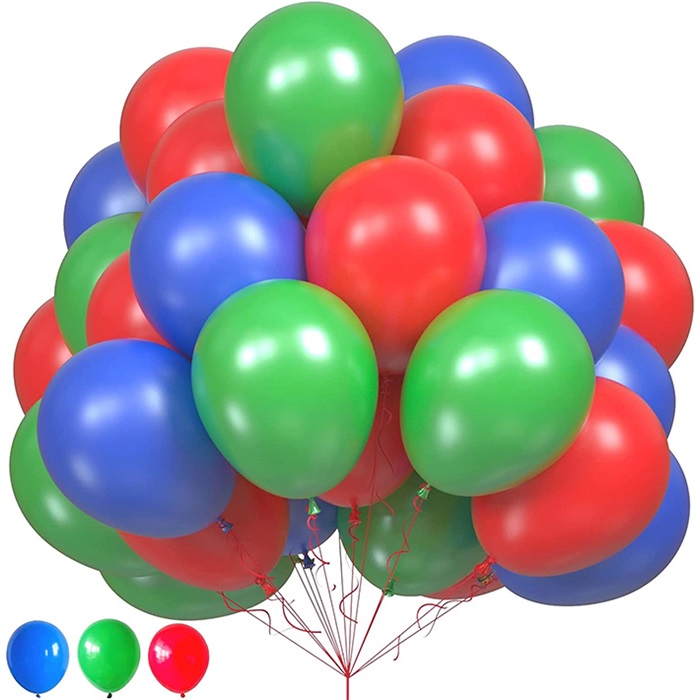 Kırmızı Yeşil Lacivert Renkli Balon