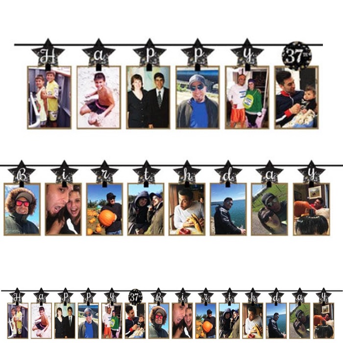 Kişiselleştirilebilir Happy Birthday Fotoğraf Banner