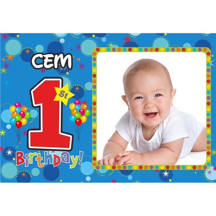 Kişiye Özel 1 Yaş Afiş
