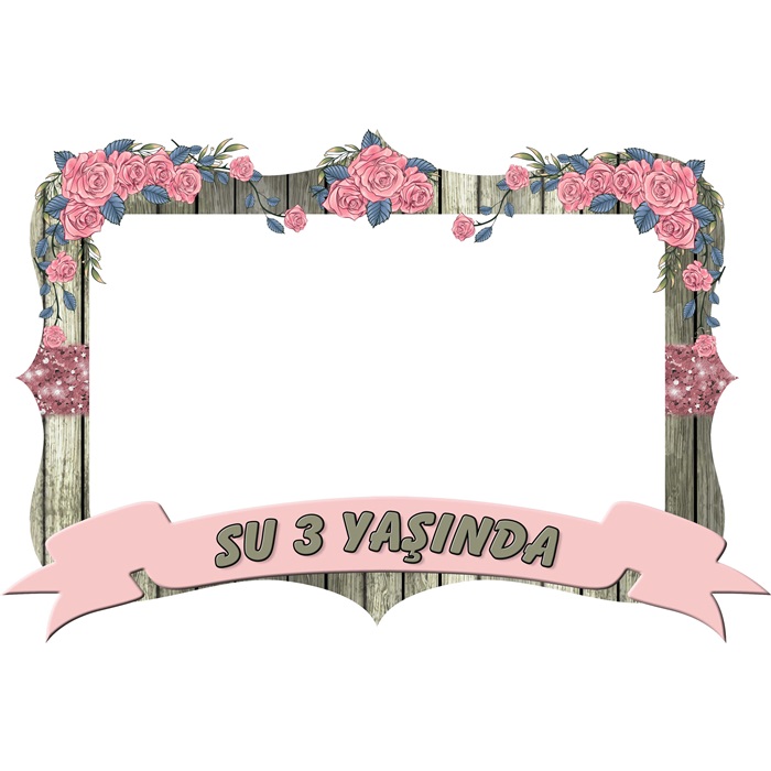 Kişiye Özel Çiçek Temalı Hatıra Çerçevesi