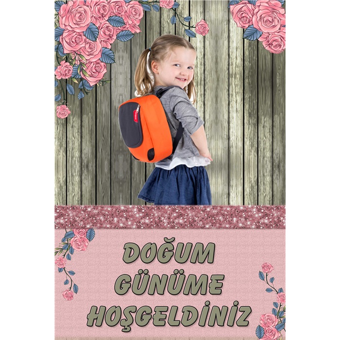 Kişiye Özel Çiçek Temalı Dikey Pano