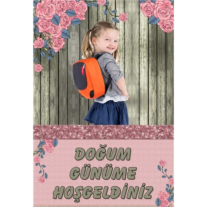 Kişiye Özel Çiçek Temalı Dikey Pano